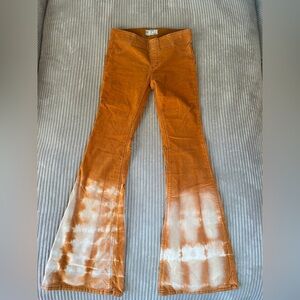 Free People Rust Orange Corduroy Flare Pants